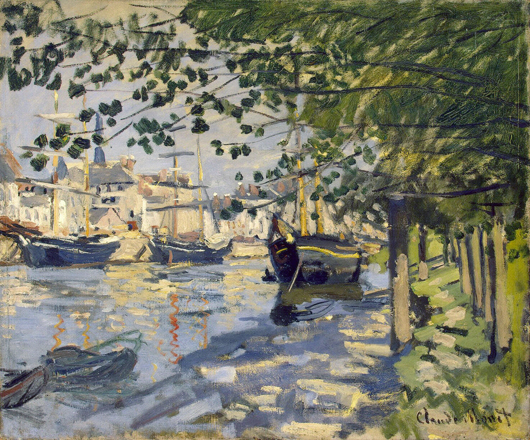 Seine at Rouen (Claude Monet) - Reprodução com Qualidade Museu