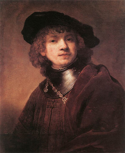 Auto-retrato de jovem (Rembrandt) - Reprodução com Qualidade Museu