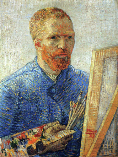 Auto-retrato como artista (Vincent Van Gogh) - Reprodução com Qualidade Museu