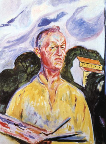 Auto-retrato na Ekely (Edvard Munch) - Reprodução com Qualidade Museu