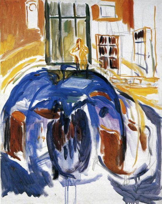 Auto-retrato durante doença ocular (Edvard Munch) - Reprodução com Qualidade Museu