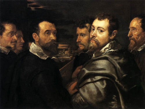 O Círculo de Amigos de Mantuan (Peter Paul Rubens) - Reprodução com Qualidade Museu