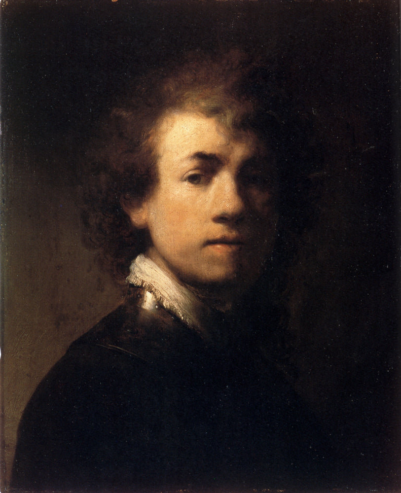 Auto-retrato em um desfiladeiro (Rembrandt) - Reprodução com Qualidade Museu