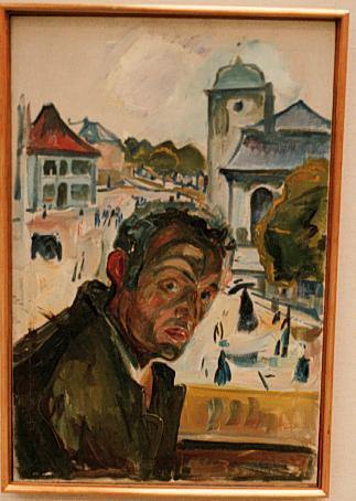 Auto-retrato em Bergen (Edvard Munch) - Reprodução com Qualidade Museu