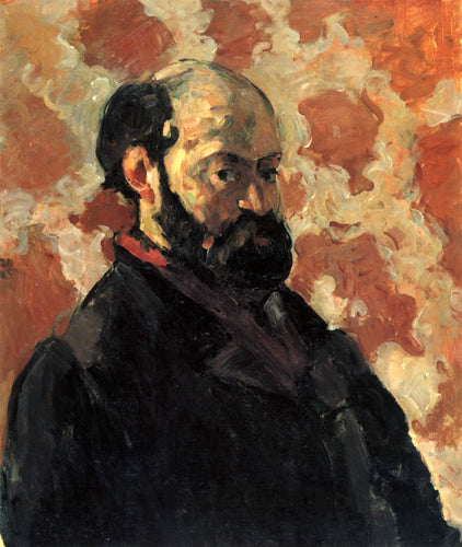Auto-retrato na frente do fundo rosa (Paul Cézanne) - Reprodução com Qualidade Museu
