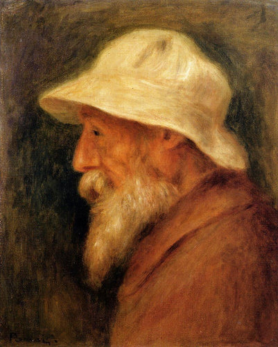 Auto-retrato com chapéu branco (Pierre-Auguste Renoir) - Reprodução com Qualidade Museu
