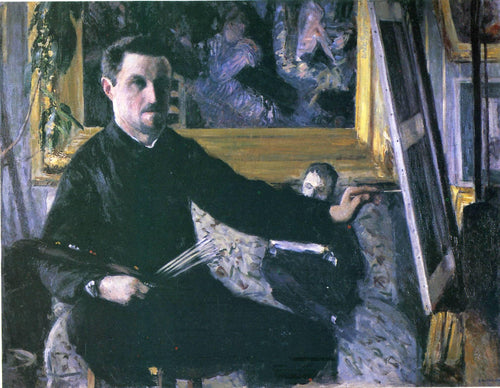 Auto-retrato com cavalete (Gustave Caillebotte) - Reprodução com Qualidade Museu