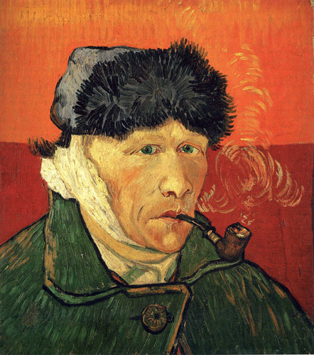 Auto-retrato com orelha enfaixada (Vincent Van Gogh) - Reprodução com Qualidade Museu