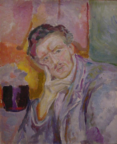 Auto-retrato com a mão sob a bochecha (Edvard Munch) - Reprodução com Qualidade Museu