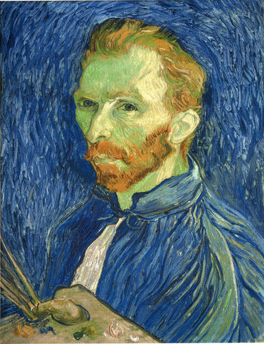 Auto-retrato com paleta (Vincent Van Gogh) - Reprodução com Qualidade Museu