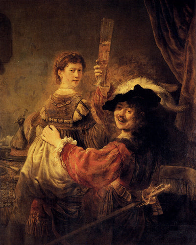 Rembrandt e Saskia na parábola do filho pródigo (Rembrandt) - Reprodução com Qualidade Museu