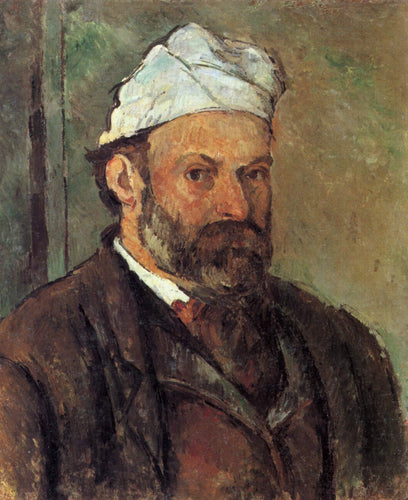 Auto-retrato com turbante branco (Paul Cézanne) - Reprodução com Qualidade Museu