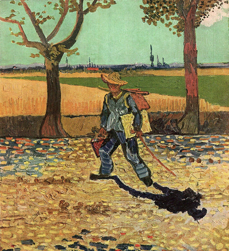 Pintor a caminho do trabalho (Vincent Van Gogh) - Reprodução com Qualidade Museu