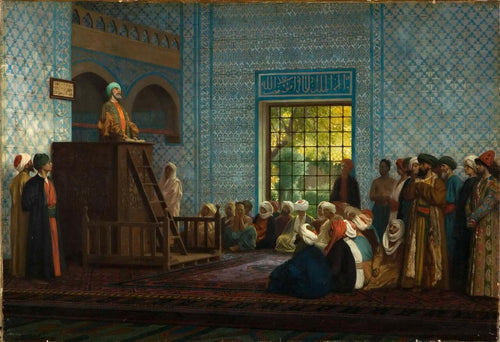 Sermão na Mesquita (Jean-Leon Gerome) - Reprodução com Qualidade Museu
