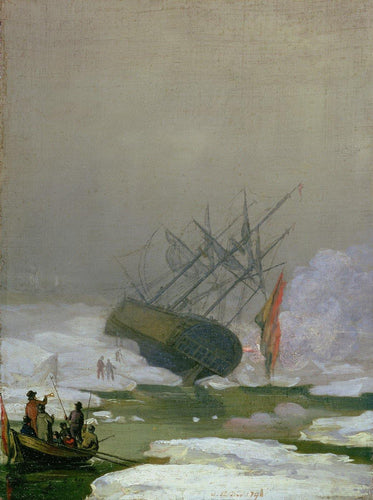 Navio no Oceano Ártico (Caspar David Friedrich) - Reprodução com Qualidade Museu