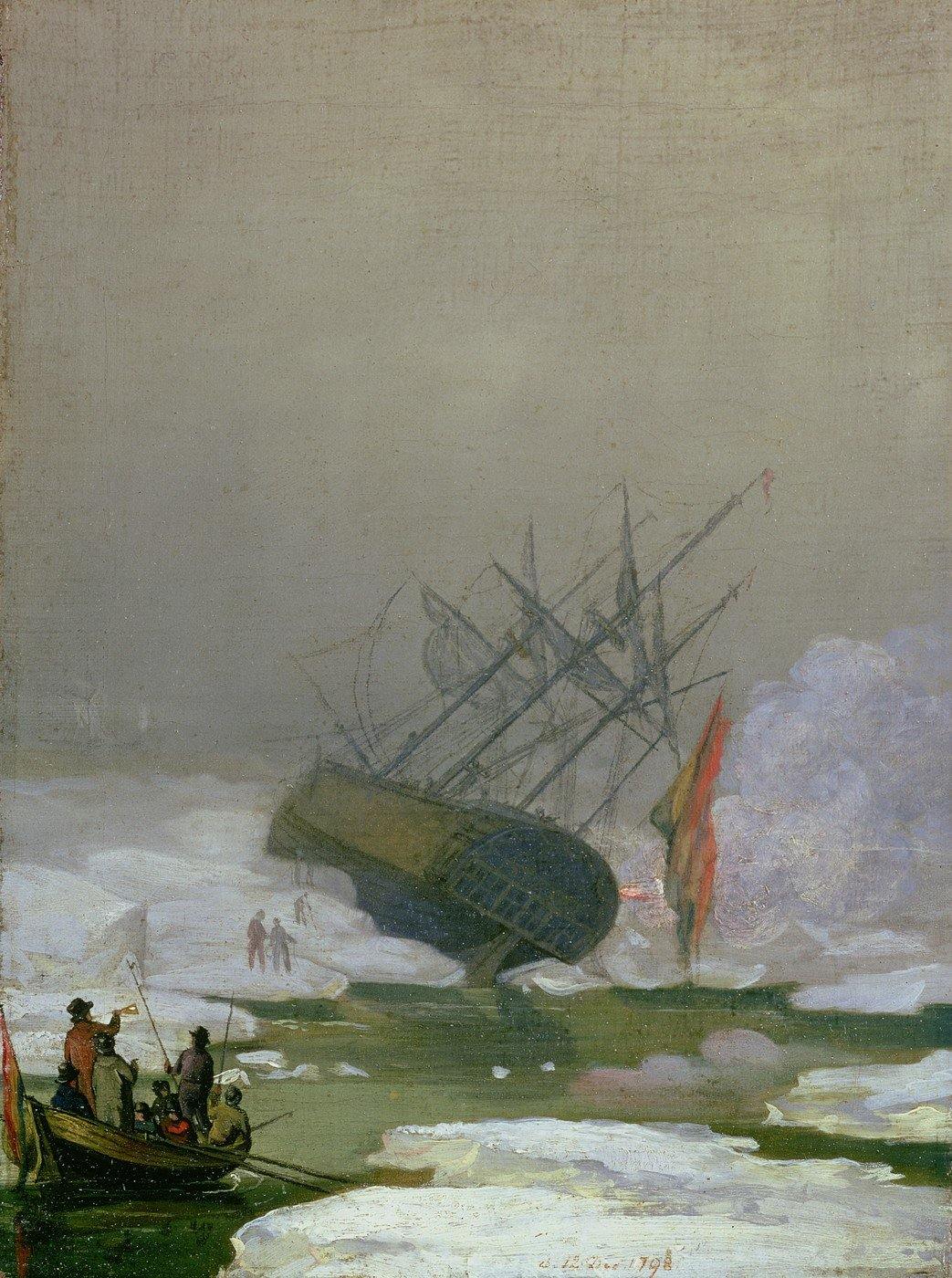 Navio no Oceano Ártico (Caspar David Friedrich) - Reprodução com Qualidade Museu