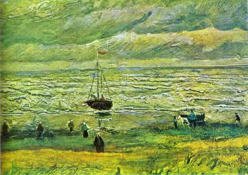 Shores Of Scheveningen (Vincent Van Gogh) - Reprodução com Qualidade Museu