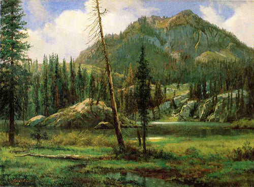 Montanhas de Sierra Nevada (Albert Bierstadt) - Reprodução com Qualidade Museu