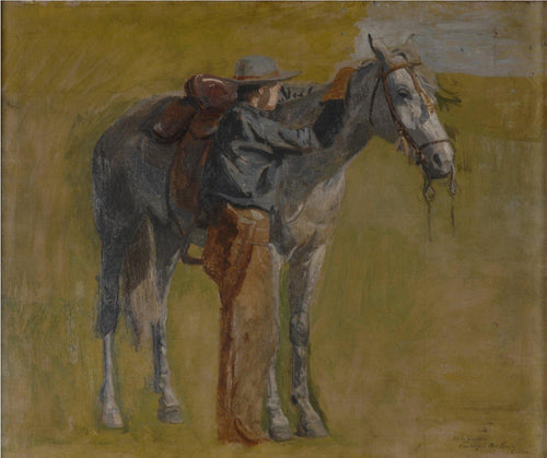 Esboço para Cowboys em Badlands (Thomas Eakins) - Reprodução com Qualidade Museu