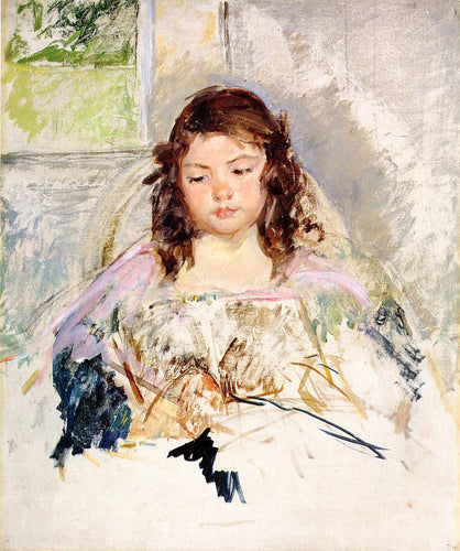 Esboço para Françoise em uma cadeira de respaldo redondo, lendo (Mary Cassatt) - Reprodução com Qualidade Museu