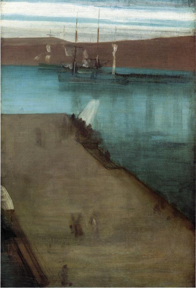 Esboço para Nocturne em azul e dourado - Baía de Valparaíso (James Abbott McNeill Whistler) - Reprodução com Qualidade Museu