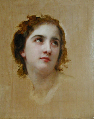 Esboço de uma jovem (William-Adolphe Bouguereau) - Reprodução com Qualidade Museu