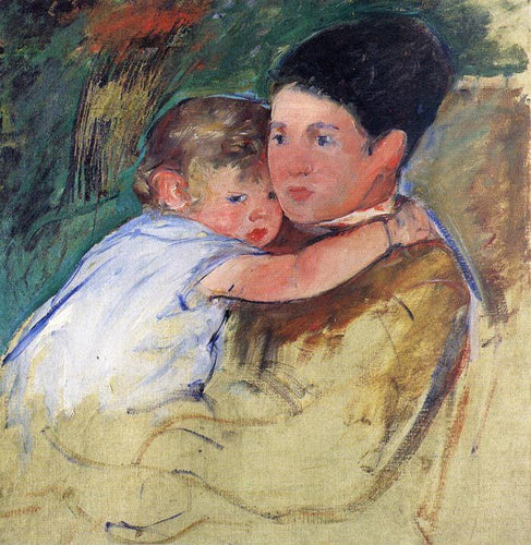 Esboço de Anne e sua enfermeira (Mary Cassatt) - Reprodução com Qualidade Museu