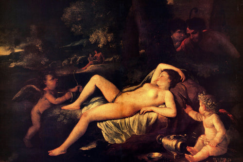 Vênus e Cupido dormindo