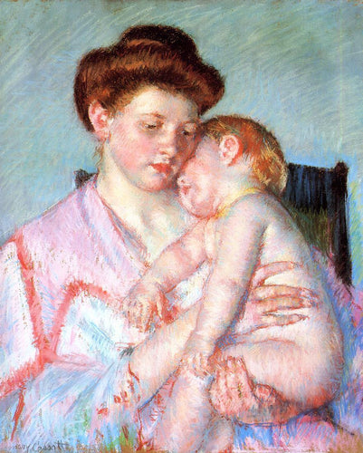 Bebê sonolento (Mary Cassatt) - Reprodução com Qualidade Museu
