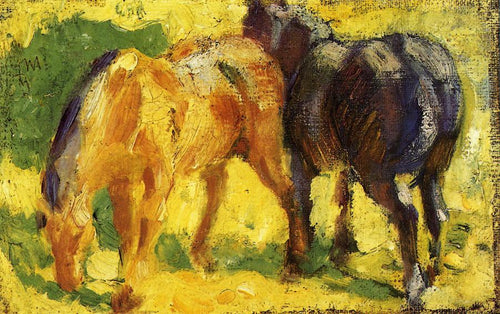 Imagem de Cavalo Pequeno (Franz Marc) - Reprodução com Qualidade Museu
