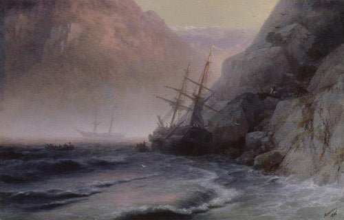 Contrabandistas (Ivan Aivazovsky) - Reprodução com Qualidade Museu