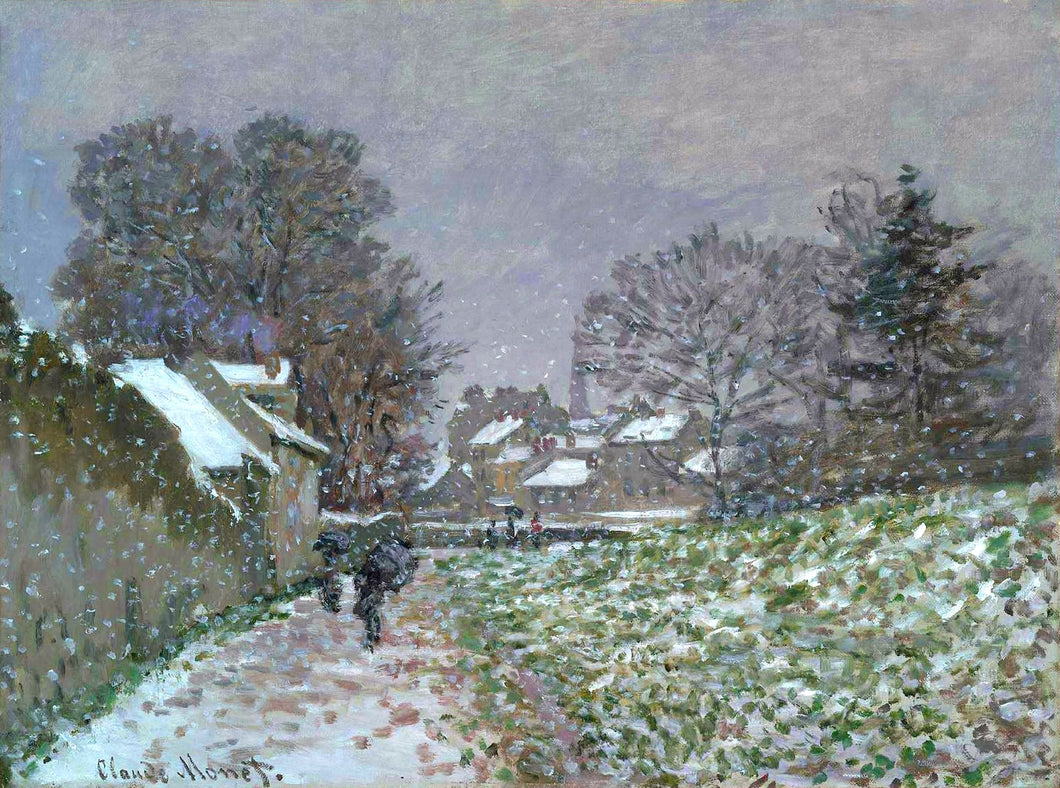 Neve em Argenteuil (Claude Monet) - Reprodução com Qualidade Museu