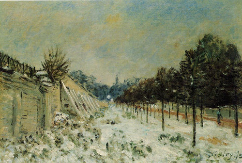 Neve em Marly Le Roi (Alfred Sisley) - Reprodução com Qualidade Museu