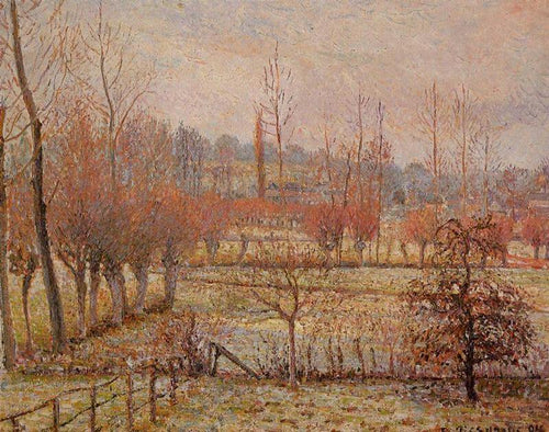 Efeito de neve em Eragny (Camille Pissarro) - Reprodução com Qualidade Museu