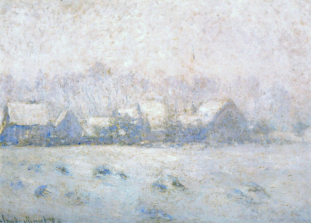 Efeito de neve, Giverny (Claude Monet) - Reprodução com Qualidade Museu