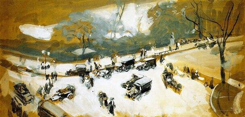 Neve no Central Park (Joaquin Sorolla) - Reprodução com Qualidade Museu