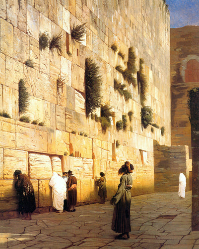 Muro das Salomões, Jerusalém (Jean-Leon Gerome) - Reprodução com Qualidade Museu