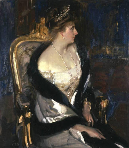 Victoria Eugenia, Rainha da Espanha (Joaquin Sorolla) - Reprodução com Qualidade Museu
