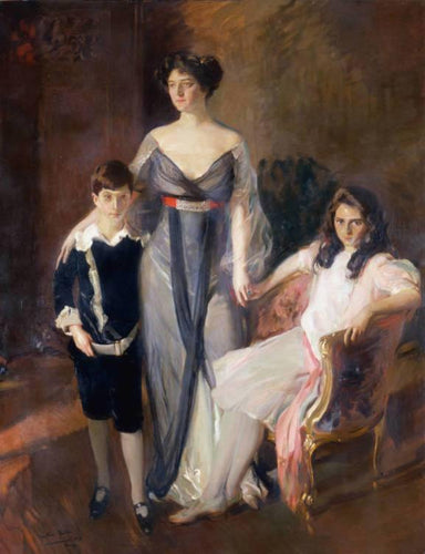 Sra. Ira Nelson Morris e seus filhos (Joaquin Sorolla) - Reprodução com Qualidade Museu