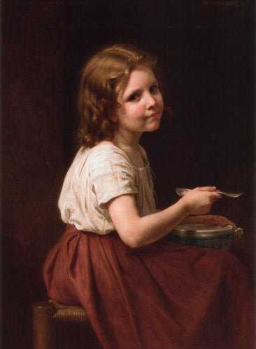 Sopa (William-Adolphe Bouguereau) - Reprodução com Qualidade Museu