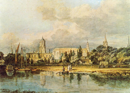 Vista para o sul da Igreja de Cristo desde os prados (Joseph Mallord William Turner) - Reprodução com Qualidade Museu