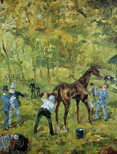 Lembrança de Auteuil - nas corridas (Henri de Toulouse-Lautrec) - Reprodução com Qualidade Museu