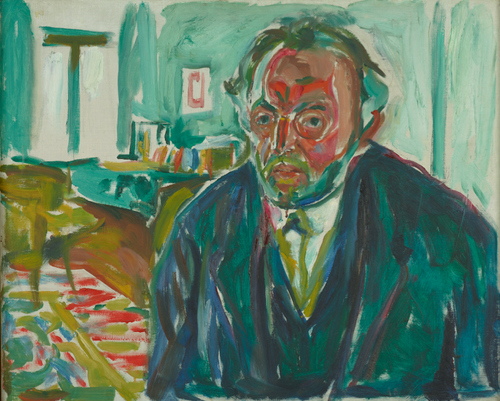 Auto-retrato após a gripe espanhola (Edvard Munch) - Reprodução com Qualidade Museu