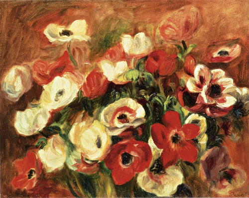 Spray De Anêmonas (Pierre-Auguste Renoir) - Reprodução com Qualidade Museu