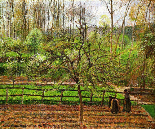 Primavera, clima cinzento, Eragny (Camille Pissarro) - Reprodução com Qualidade Museu