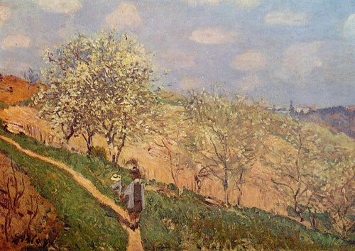 Primavera em Bougival (Alfred Sisley) - Reprodução com Qualidade Museu