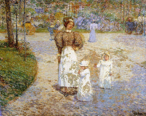 Primavera no Central Park (Childe Hassam) - Reprodução com Qualidade Museu