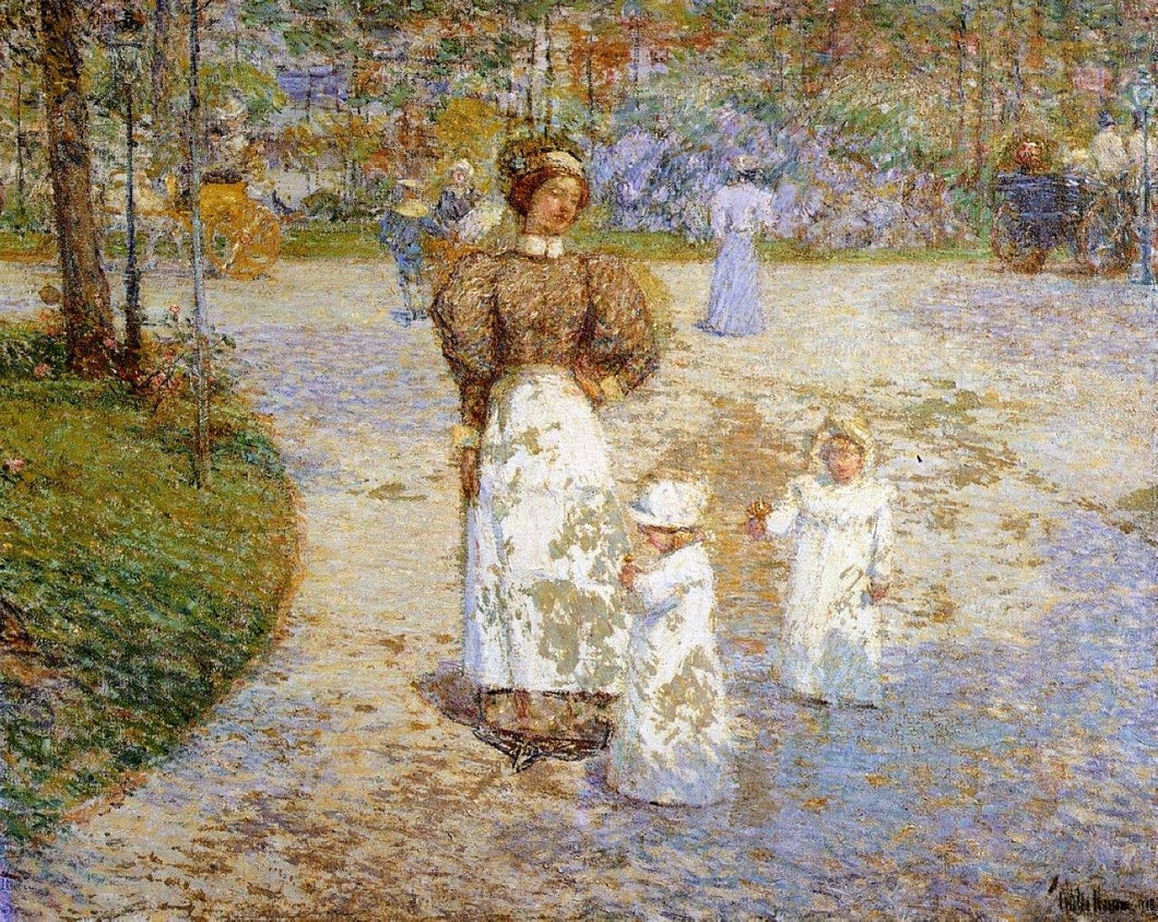 Primavera no Central Park (Childe Hassam) - Reprodução com Qualidade Museu