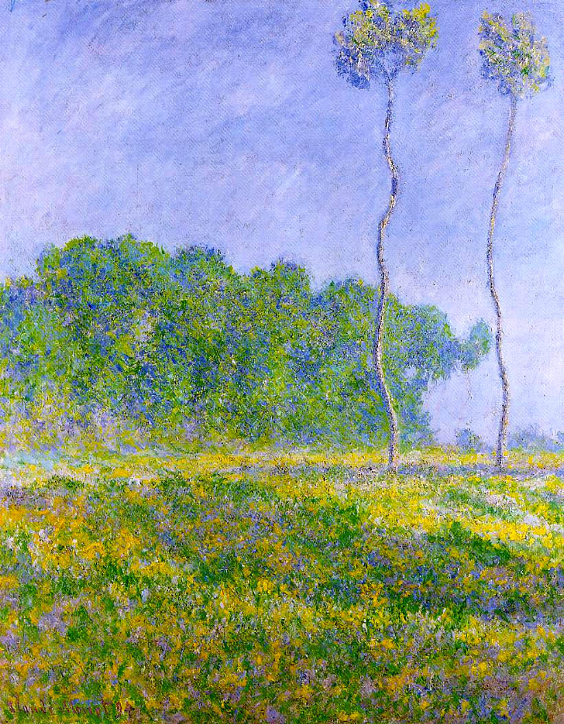 Paisagem de primavera (Claude Monet) - Reprodução com Qualidade Museu