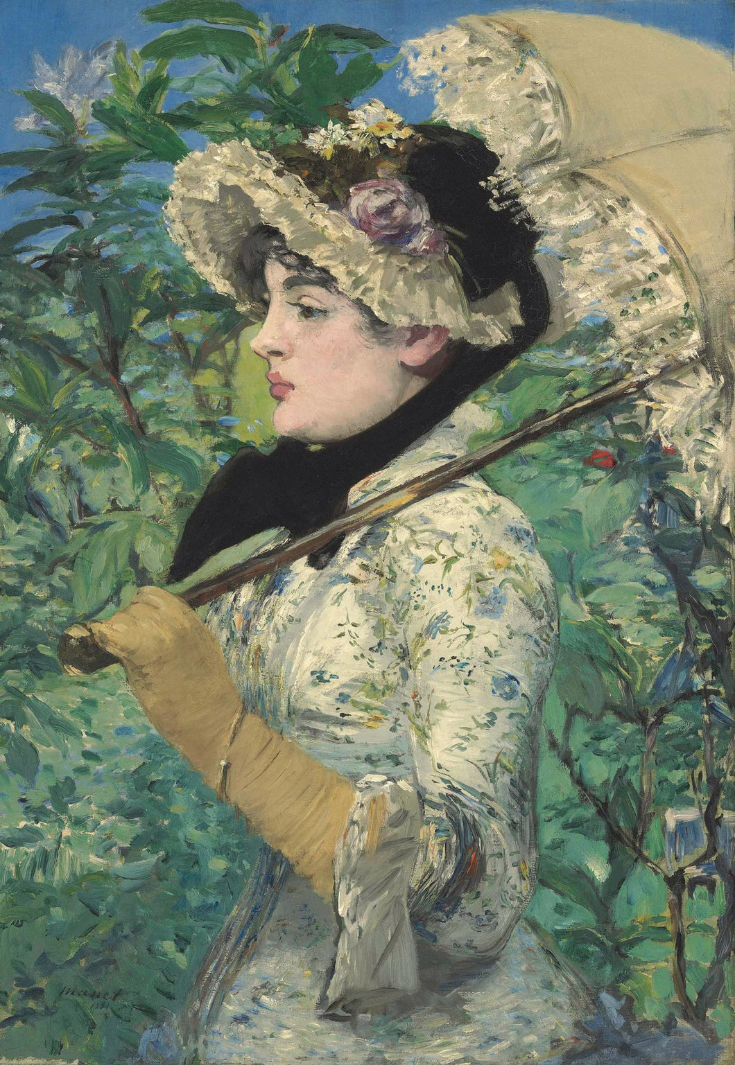 Primavera - Estudo de Jeanne Demarsy (Edouard Manet) - Reprodução com Qualidade Museu